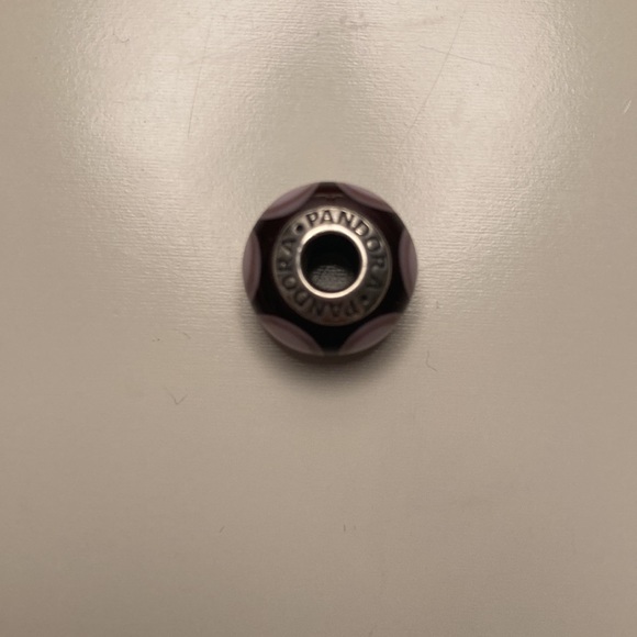 Pandora purple Murano glass stepping stone charm - Picture 3 of 4